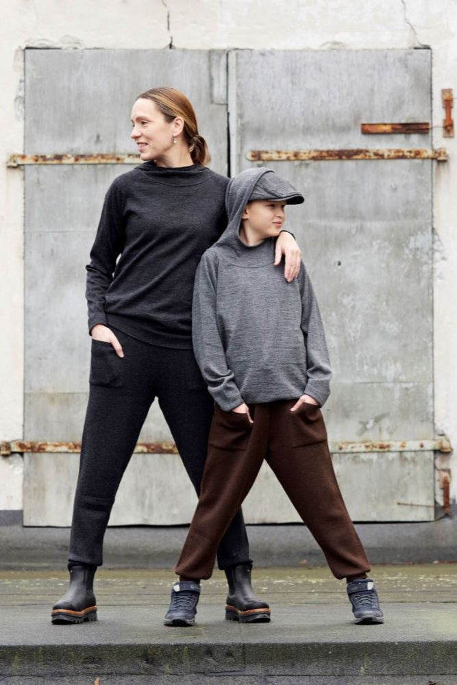 Pehemeä ja mukava alpakka huppari äidille ja lapselle