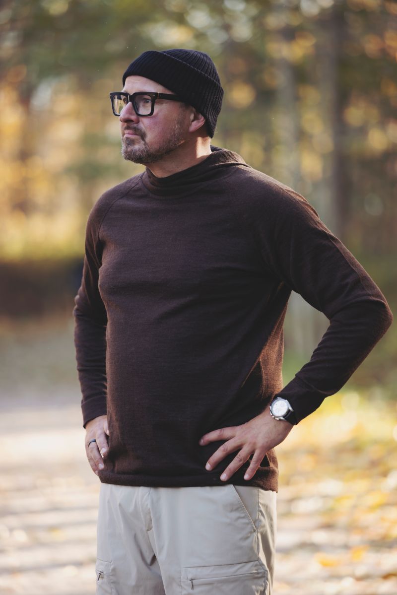 Kapuzen pullover aus Alpaka
