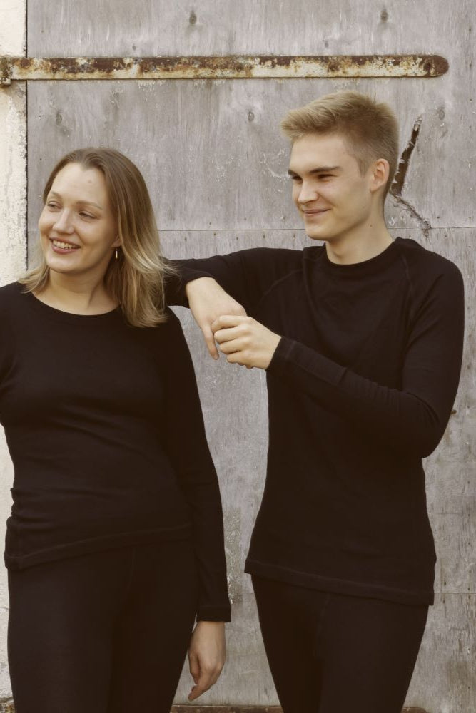 Miesten -naisten kerrasto paita -alpakka -merinovilla